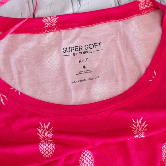 NWT Torrid Mini Super Soft Fit N Flare Dress Pink Size 4 - 4x/26 - Picture 6 of 11